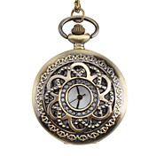 vrouwen flower legering analoge quartz zakhorloge (brons)