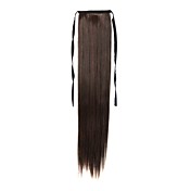 22 tommer 1 stk kastaniebrun ponytails hair extensions