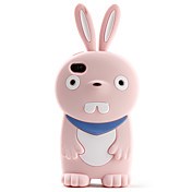 Coniglio design morbido Custodia per iPhone 4 e 4S