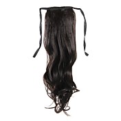 Laceup kastanjebruin lang krullend paardenstaart haarstukken-3 kleuren beschikbaar