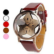 Unisex PU Analog Quartz Wrist Watch (Assorted Colors)