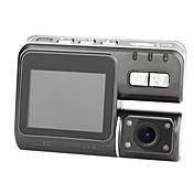 Dual Lens 140 Degree 2.0 Inch Display Car DVR with Night Vision, Motion Detection