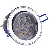 7W LED Ceiling Light with 7 LEDs with Driver in Silver Color (Swivel 0-60° , Cutting Dia 93mm)