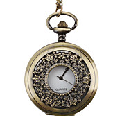 kleine bloemen vrouwen legering analoge quartz zakhorloge (brons)