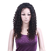 Mono Top With Stretch Lace At Back Indian Remy Hair 22 Inch Regular Curly Front Hand-tied Wigs