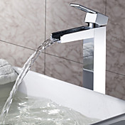 ripottele ® by lightinthebox - kiinteä messinki vesiputous bathroom sink hana kromi (pitkä)