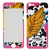 Wing Pattern Front and Back Protector Stickers for iPhone 5