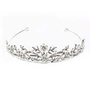 Gorgeous Alloy With Rhinestone And Pearl Flower Design Bridal Tiara