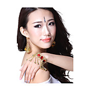 Performance Alloy Dancewear Pulsera con Red Gem Danza del vientre para damas