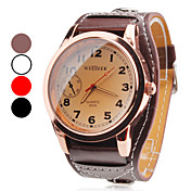 Reloj Pulsera Quartz Análogo de PU para Hombre / Colores Surtidos