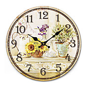 Country Floral Wall Clock