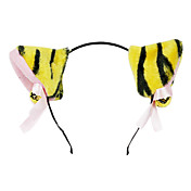 Yellow&Black Tiger's Ears Halloween Headband with Bell Ring(1 piece)