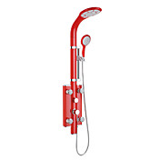 Contemporary Painting Finish Centerset Wall Mount Aluminum Shower Panel with 5 Functions Hand Shower