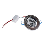 3x1W 240-260LM 3000-3500K Warm White Light Gray Crystal LED Ceiling Bulb (85-265V)