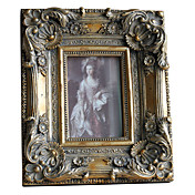 6 "Antique Floral Polyresin Picture Frame