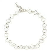 Interlocking Sliver Plated Anklet