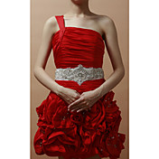 Superior a mano de raso / encaje de la boda / vestido de noche con rebordear Belt (más colores)