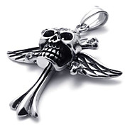 kruis schedel hanger (gratis ketting) (5 * 3,9 * 0.9cm)