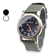 menns stoff analog kvarts armbåndsur (assorterte farger)