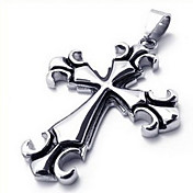 mannenmode stalen kruis hanger (gratis ketting) (6,7 * 4,5 * 0,5 cm)