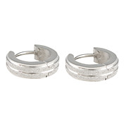 Double Row Frosted RVS Earring