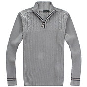 mænds bomuld lynlås strik sweater