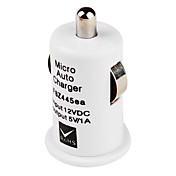 Mini USB cargador de coche para iPhone 5 (Blanco)