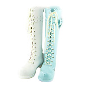 Handmade Blau PU Leder 4.5cm High Heel Sweet Lolita Boots