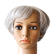 100% dei capelli indiani remy diritta serica grigio parrucca