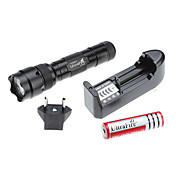UltraFire 502B 5-Mode Cree XM-L T6 LED Taschenlampe Set (10W, 1000LM, 1x18650)