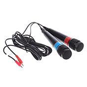 Plataforma Multi-Gaming Karaoke MIC dupla Set Para Wii/PS2/PS3/PC/Xbox360 (Retail Box, Black)
