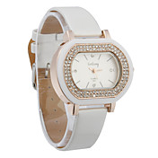 Charming Damen PU Quarzwerk Glass Oval mit Strass Kleid zu sehen (mehr Farbe)