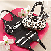 Leopard Fashion Design Set Manicure favor de la boda (4 Piezas)