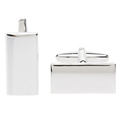 Simplesmente prata quadrado Cufflinks Regra