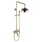 Contemporary Two Handles Shower Faucet-Ti-PVD Finish