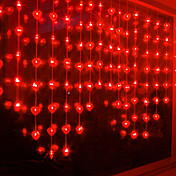 2.5Mx1M Cristal Rojo Lámpara LED String con 72 LEDs - Decoración de Navidad y Halloween