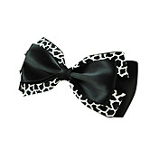 Handmade Black White Satin 12cm Bow Punk Lolita Headdress