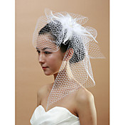 Unik Bridal Net med fjær kvinner Birdcage Veils