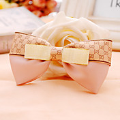 Handmade Pink Coffee Satin 10cm Bow Sweet Lolita Headdress