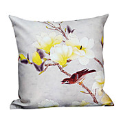 Primavera floral e pássaro fronha decorativo