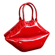 Handmand Red Lip PU Leather Punk Lolita Handbag