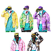 20000mm Vanntett ACORN-MARK Unisex Ski Jacket med Cotton Filler (Multi-farge tilgjengelig)