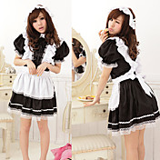 Cute Girl Black Polyester Maid Suit with Lace(1 Piece)