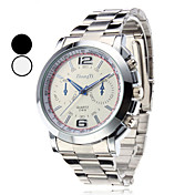 Mode für Männer Sport Stahl Analog Quarz-Armbanduhr (verschiedene Farben)