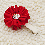 Handmade Red Golden Satin 9cm Bow Classic Lolita Headdress