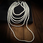 Kvinners Layered Pearl Necklace