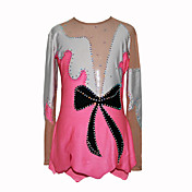 Girl's Bowknot Figure Skating Dress (Pink)