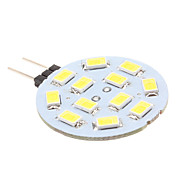 G4 6W 12x5630 SMD 500-560LM 6000-6500K Natural White Light LED Spot Bulb (12V)