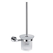 Contemporary Chrome Finish Solid Brass Wall Mount Silver Toothbrush Holde