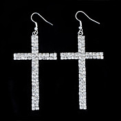 Charming lega Croce Crystal Design Orecchini